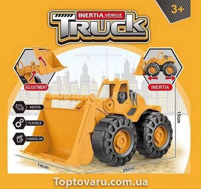 Іграшка Трактор інерційний Inertia Truck Жовтий 15311 фото
