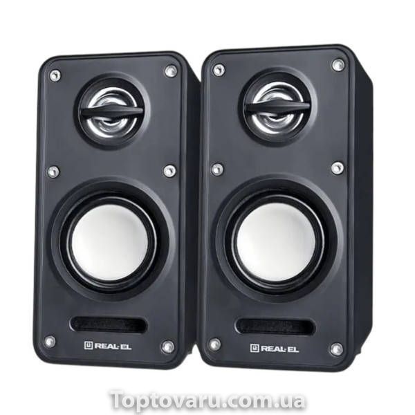 Колонки компьютерные 5Вт USB V15 Черные 36910 фото