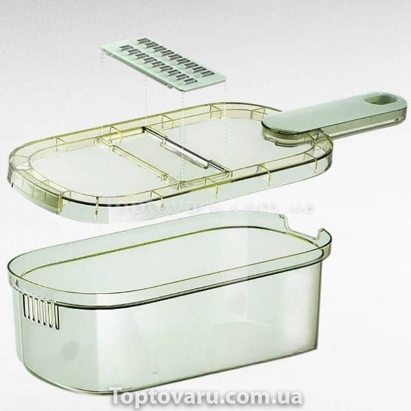 Ручна овочерізка слайсер із зручною ручкою 4в1 multifuncrion vegetable Cutter Зелена 26136 фото