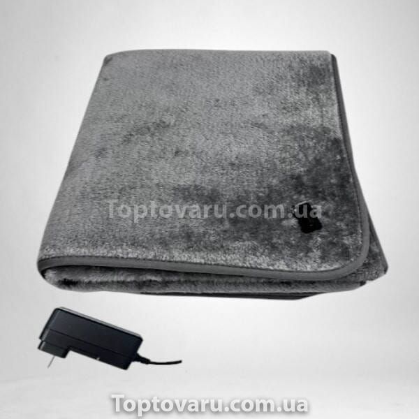 Електропростирадло від повербанка 160*80см з підігрівом від USB Сіра 20945 фото