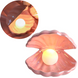 Світильник-черепашка з перлиною Рожевий 8668 фото 1