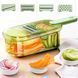 Ручна овочерізка слайсер із зручною ручкою 4в1 multifuncrion vegetable Cutter Зелена 26136 фото 1