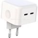 Сетевое зарядно устройство на два входа Type-c XO L105 35W 35W Fast Charger Белое 19700 фото 5