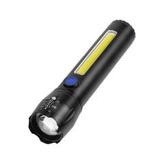 Ручний акумуляторний ліхтарик із бічним діодом Power style MX-C83-COB 9695 фото