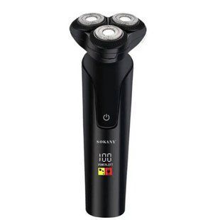 Електробритва бездротова акумуляторна Sokany SK-16039 Чорна 24746 фото