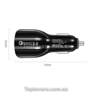 Автомобильное зарядное устройство USB в прикуриватель Car Charger 6A 12461 фото