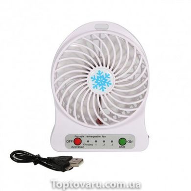 Міні-вентилятор Portable Fan Mini Білий 719 фото