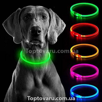Универсальный светящийся ошейник для собак Trox TR-70 Прозрачный 11063 фото