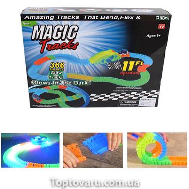 Гоночный Трек светящийся гибкий Magic Tracks 366 деталей Glow Track 7456 фото