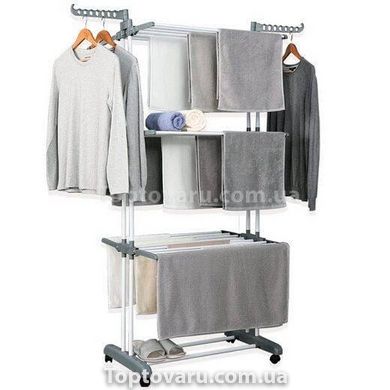 Сушарка для білизни Garment rack with wheels № K12-120 Чорна 467 фото