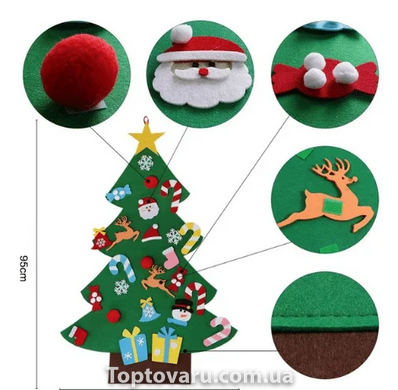Дитяча ялинка з іграшками з фетру Christmas Tree 2734 фото