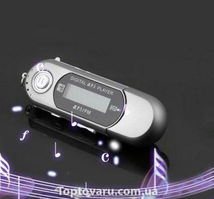 MP3 плеєр TD06 з екраном + радіо довгий Сірий NEW фото