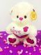 Плюшевий ведмедик маленький Молочний з рожевим в подарунковій упаковці NEW фото 1