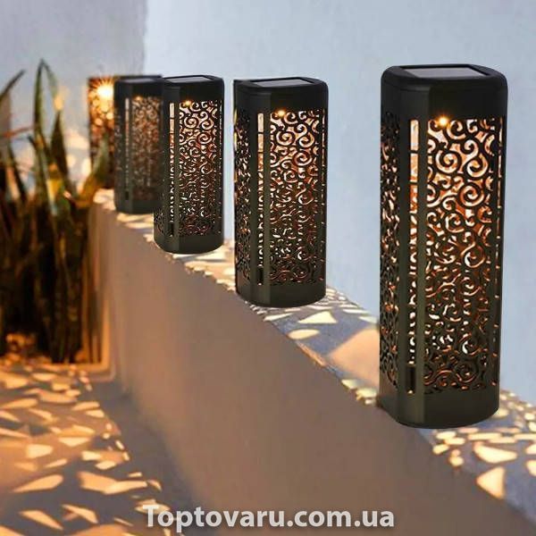 Набор садовых декоративных светильников 4шт garden light 10 Черные 37090 фото
