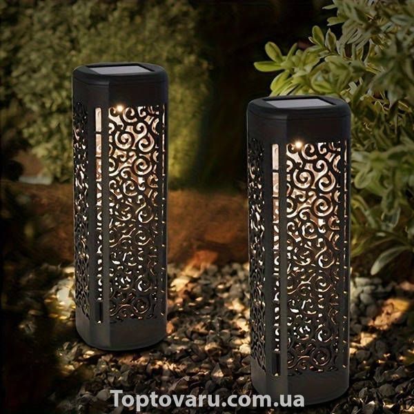 Набор садовых декоративных светильников 4шт garden light 10 Черные 37090 фото
