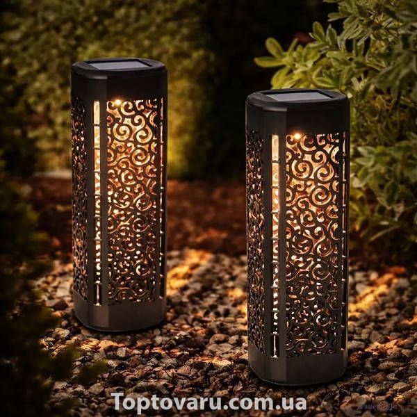 Набор садовых декоративных светильников 4шт garden light 10 Черные 37090 фото