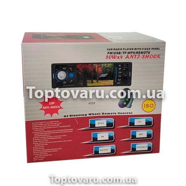 Автомагнитола MP5 Pioneer 4229 экран 4.1 Bluetooth AV-in Пульт на руль 6016 фото