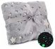 Детское флуоресцентное одеяло Звёзды Magic Blanket 100Х150 Серое 12093 фото 1