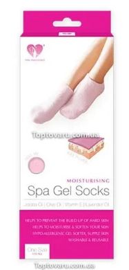 Увлажняющие гелевые носочки для педикюра SPA Gel Socks № G09-12 розовые от 20 до 28см 4232 фото