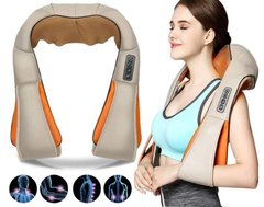 Универсальный роликовый массажер для спины шеи и плеч Massager of Neck Kneading с ИК-прогревом электрический