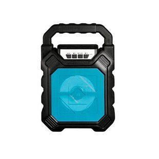Портативная беспроводная Bluetooth колонка SK-668 Голубая 9342 фото