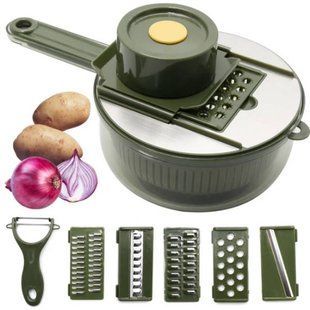 Овочерізка з насадками Vegetable Cutter 10в1 Зелена 19914 фото