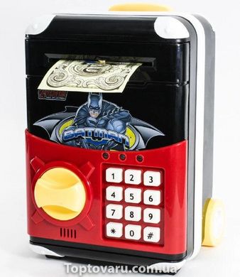 Дитячий сейф-скарбничка Cartoon Bank з кодовим замком Бетмен NEW фото
