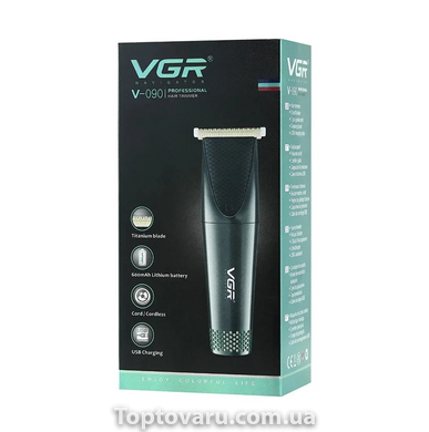 Машинка для стрижки волос VGR V-090 Черная 3923 фото