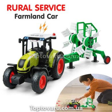 Игрушка Трактор с прицепом WY 900 D Farmland Зеленый 15313 фото