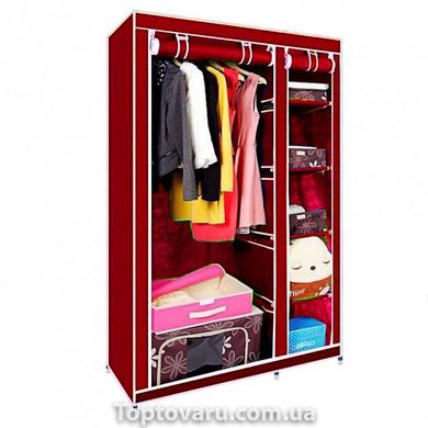 Складной тканевый шкаф Storage Wardrobe 68110 Красный 2493 фото