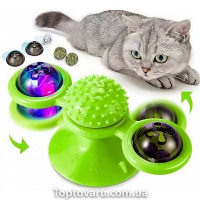 Іграшка для кота інтелектуальна Спиннер Зелений 7315 фото