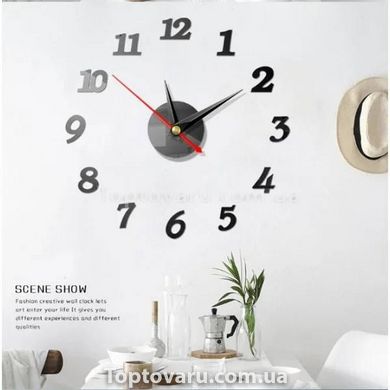 Настінний годинник 3D DIY Clock Timelike 30см Чорний 14505 фото