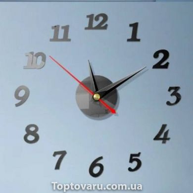 Часы настенные 3D DIY Clock Timelike 30см Черные 14505 фото