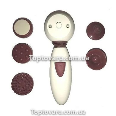 Ручной массажер для лица и тела Beauty Massager HK208 5 насадок Цвет в ассортименте 7715 фото
