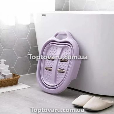 Складная ванночка массажер для массажа ног с роликами Фиолетовая 8226 фото
