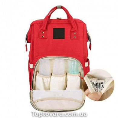 Сумка-рюкзак для мам Mom Bag Красная 1348 фото