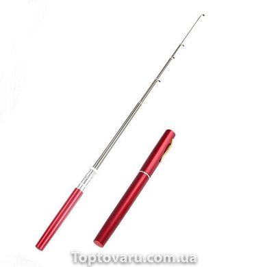 Складная мини удочка 97 см Fishing Rod In Pen Case Red 1200 фото