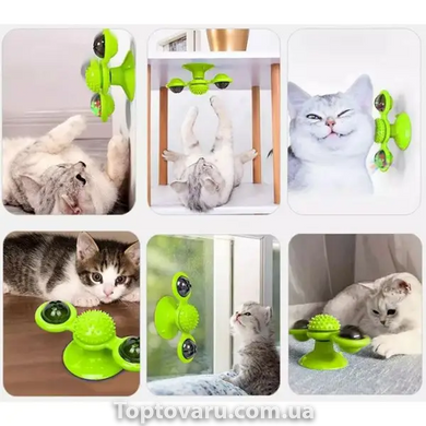 Игрушка для кота интеллектуальная Спиннер Зеленый 7315 фото