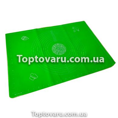 Кондитерский силиконовый коврик для раскатки теста 50 на 70см Зеленый 5483 фото