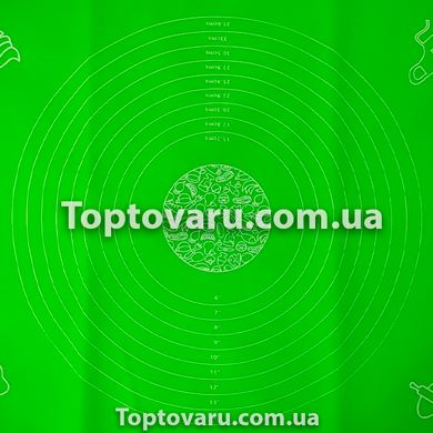 Кондитерский силиконовый коврик для раскатки теста 50 на 70см Зеленый 5483 фото