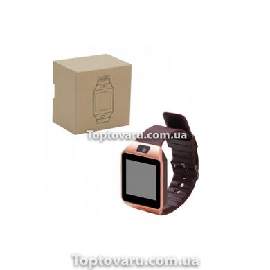 Умные часы Smart Watch DZ09 Коричневые с золотом 215 фото