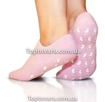 Зволожуючі гелеві шкарпетки для педикюру SPA Gel Socks № G09-12 рожеві від 20 до 28см 4232 фото