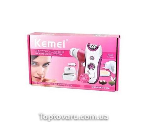 Эпилятор Kemei TMQ-KM 3066-X 6 в 1 Бело-розовый 2074 фото