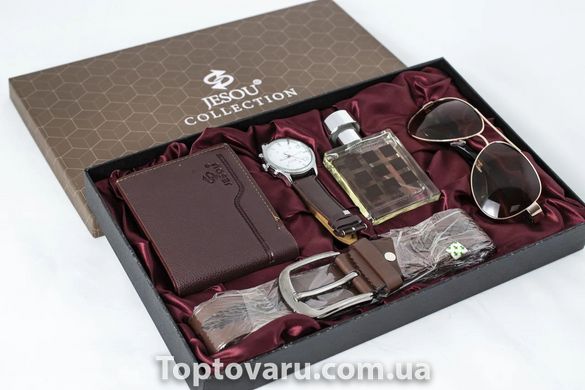 Подарочный набор для мужчины Jesou Collection в коробке №38 Коричневый NEW фото