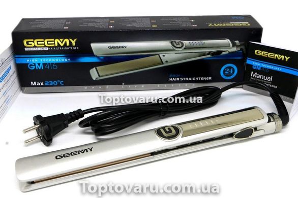 Праска-випрямляч для волосся Geemy GM-416 Сірий 2130 фото