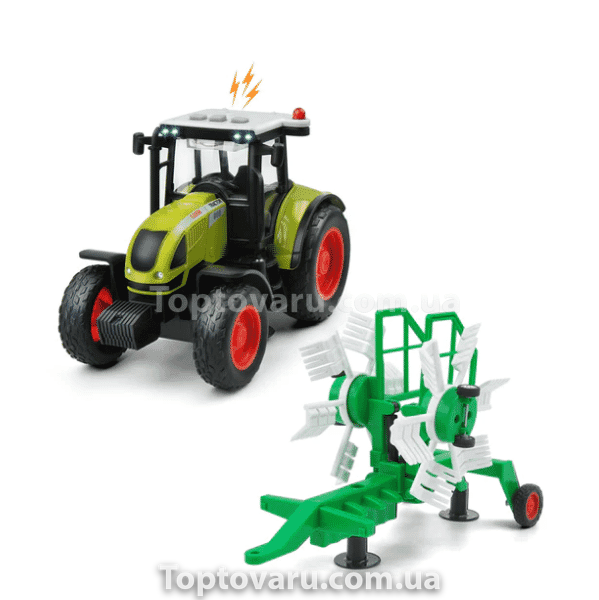 Іграшка Трактор із причепом WY 900 D Farmland Зелений 15313 фото