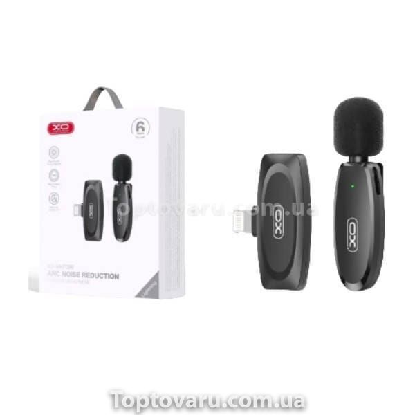 Мікрофон петличний XO MKF08B Lightning wireless Collarclip Чорний 19812 фото