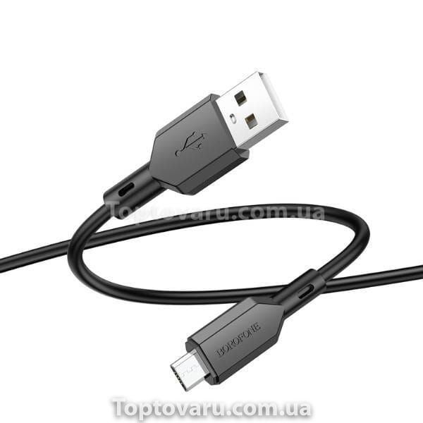 Кабель для зарядного пристрою 1м BOROFONE BX70-Micro Чорний 25469 фото