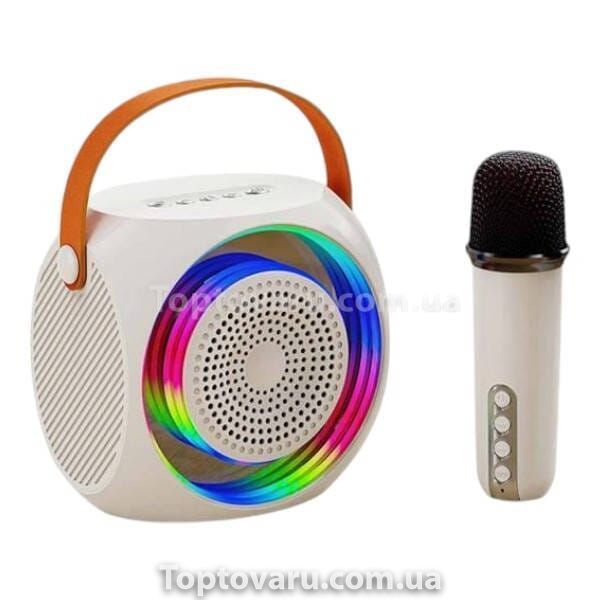Портативная колонка караоке система с микрофоном XO F42 Dazzling RGB Бежевый 20643 фото
