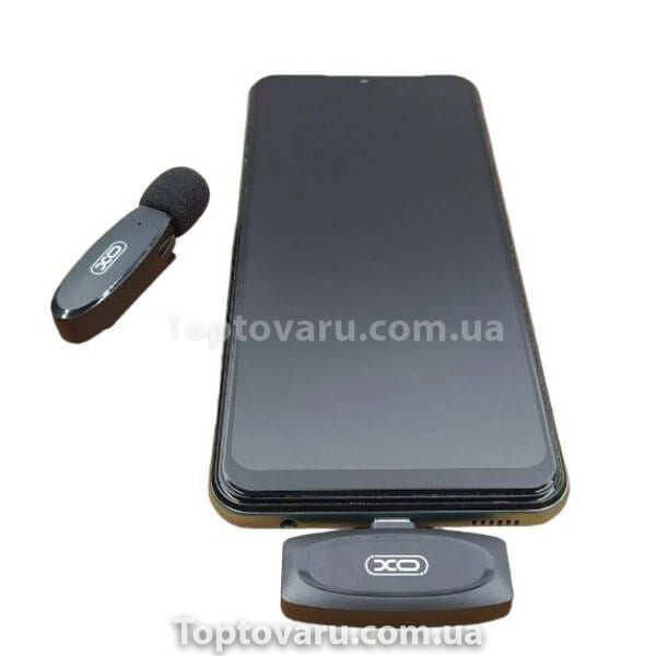 Мікрофон петличний XO MKF08B Lightning wireless Collarclip Чорний 19812 фото